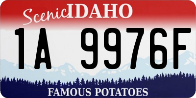 ID license plate 1A9976F