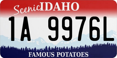ID license plate 1A9976L