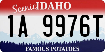 ID license plate 1A9976T
