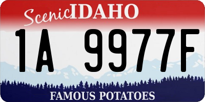 ID license plate 1A9977F