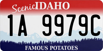 ID license plate 1A9979C