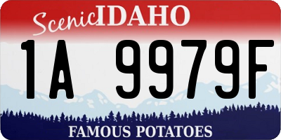 ID license plate 1A9979F