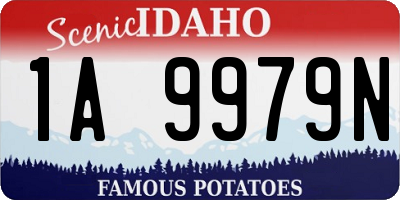 ID license plate 1A9979N