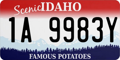 ID license plate 1A9983Y