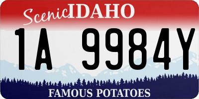 ID license plate 1A9984Y