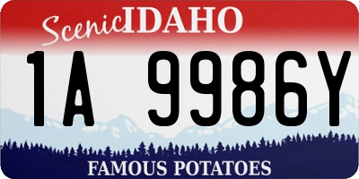 ID license plate 1A9986Y