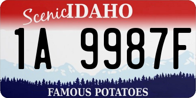 ID license plate 1A9987F