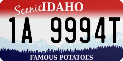 ID license plate 1A9994T