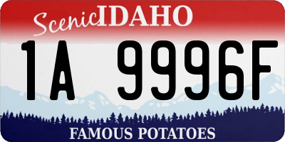 ID license plate 1A9996F