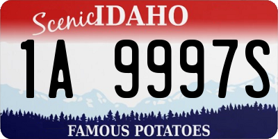 ID license plate 1A9997S