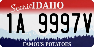 ID license plate 1A9997V
