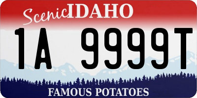 ID license plate 1A9999T