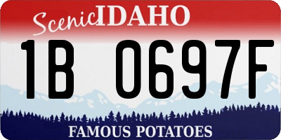 ID license plate 1B0697F