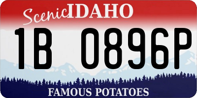 ID license plate 1B0896P