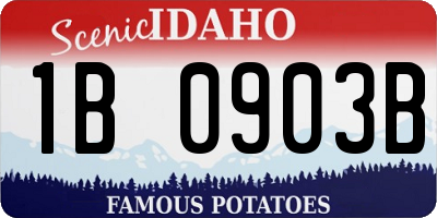 ID license plate 1B0903B