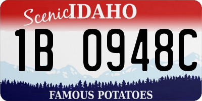 ID license plate 1B0948C