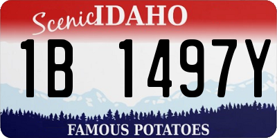 ID license plate 1B1497Y
