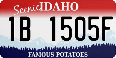 ID license plate 1B1505F