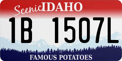 ID license plate 1B1507L