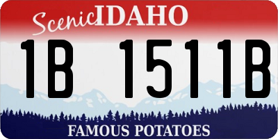 ID license plate 1B1511B