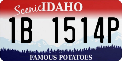 ID license plate 1B1514P