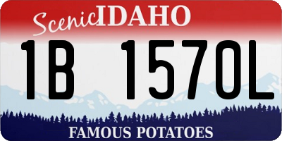 ID license plate 1B1570L