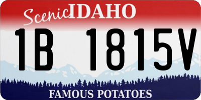 ID license plate 1B1815V