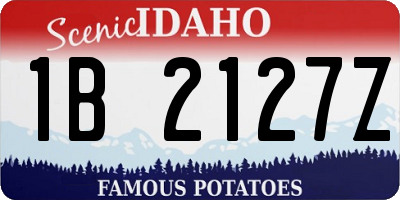 ID license plate 1B2127Z