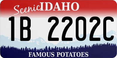 ID license plate 1B2202C