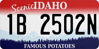 ID license plate 1B2502N