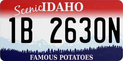 ID license plate 1B2630N