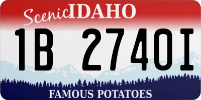 ID license plate 1B2740I