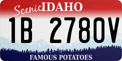 ID license plate 1B2780V