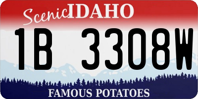 ID license plate 1B3308W