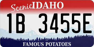ID license plate 1B3455E