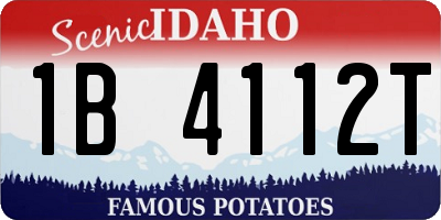 ID license plate 1B4112T