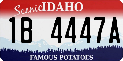 ID license plate 1B4447A