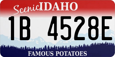 ID license plate 1B4528E