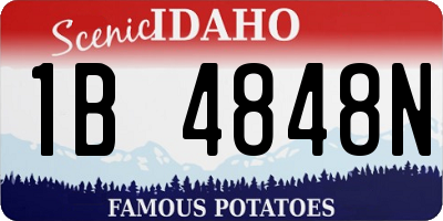 ID license plate 1B4848N