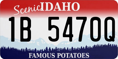 ID license plate 1B5470Q