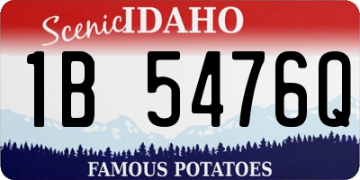 ID license plate 1B5476Q