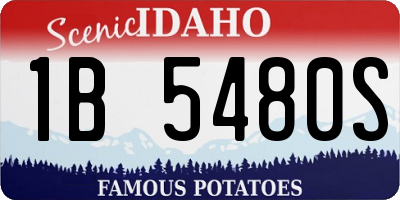 ID license plate 1B5480S