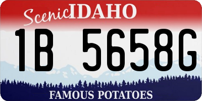ID license plate 1B5658G
