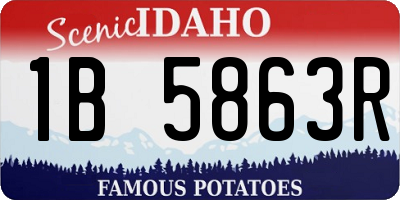 ID license plate 1B5863R
