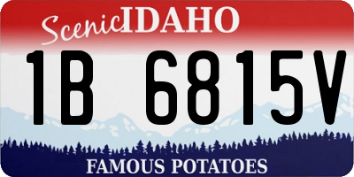 ID license plate 1B6815V