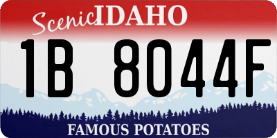 ID license plate 1B8044F