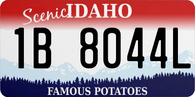 ID license plate 1B8044L