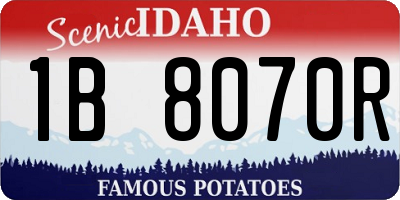 ID license plate 1B8070R