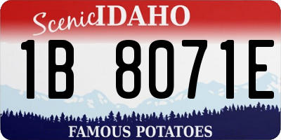 ID license plate 1B8071E