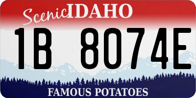 ID license plate 1B8074E
